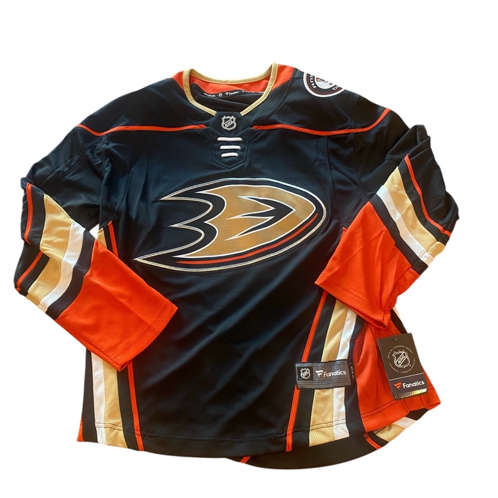 Fanatics NFL Anaheim Ducks Breakaway Home Jersey Black Men’s Size S/P NWT